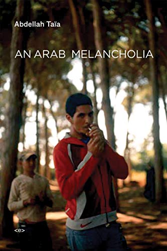 Book cover: young man in red jacket smoking in a forest.