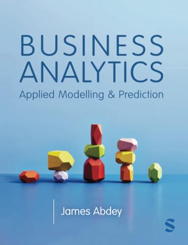 Book cover: "Business Analytics" with stacked, colorful geometric shapes.