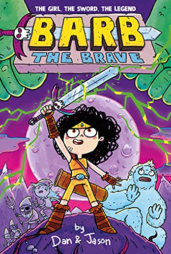Barb the Brave book cover featuring a girl holding a sword with a yeti.