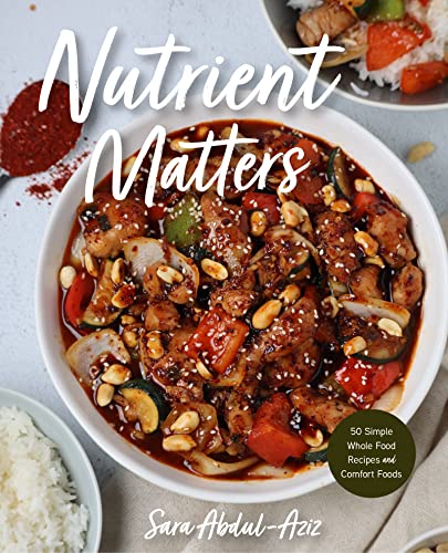 Cookbook cover featuring a bowl of chicken and vegetable stir-fry with white rice.