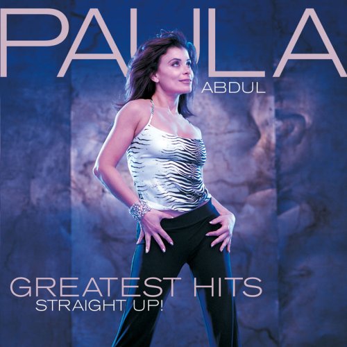 Paula Abdul album cover, "Greatest Hits - Straight Up!", featuring her portrait.