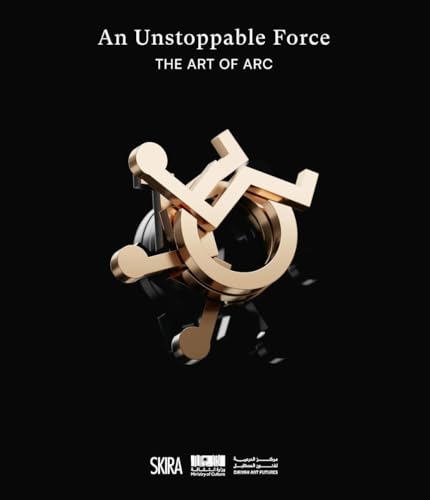 Book cover featuring a gold, abstract mechanical arc against black.