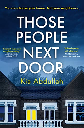 Book cover for “Those People Next Door” featuring a house silhouette.