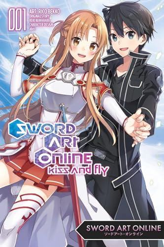 Sword Art Online Kiss & Fly Vol. 01 cover with Asuna and Kirito.