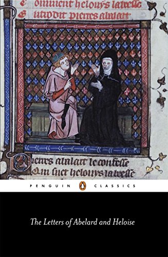 Medieval illustration of a man and woman, book cover for Abelard and Heloise.