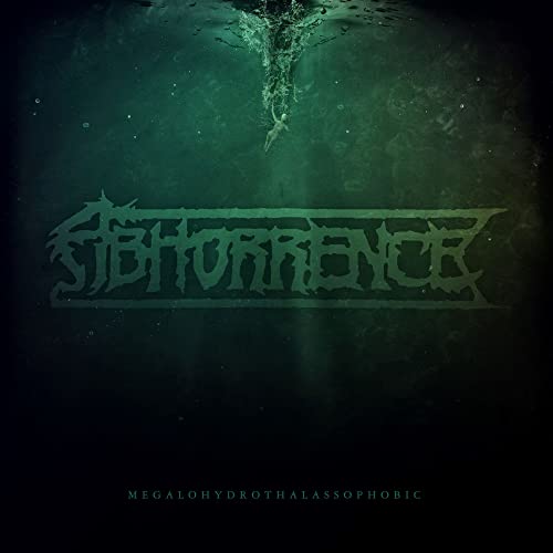 Dark album cover with band logo, underwater figure, and teal tones.