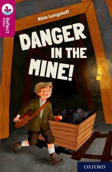 Book cover: a boy with a bag stands before a dark mine entrance.