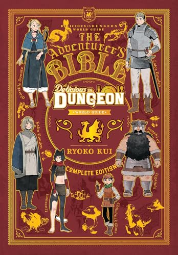 Cover of “Delicious in Dungeon” world guide featuring six characters.