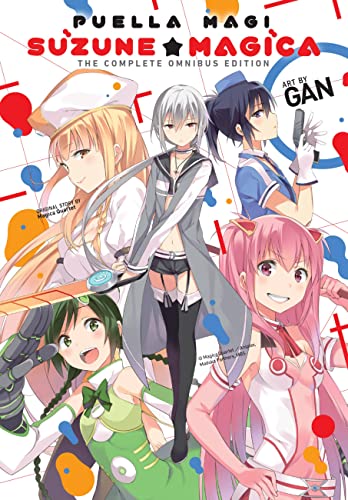 Cover of “Puella Magi Suzune Magica” omnibus edition featuring anime characters.