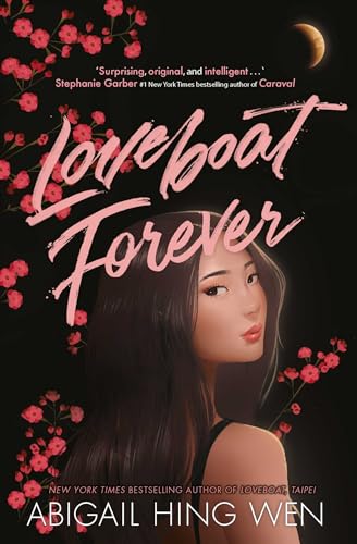Book cover featuring a young woman against a black background with pink cherry blossoms.