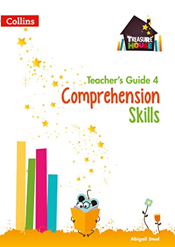 Collins "Comprehension Skills Teacher’s Guide 4" book cover with cartoon illustration.