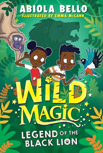 Book cover showing two children, a monkey, and a bird against a green background.