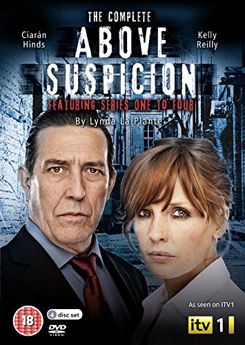 DVD cover for "Above Suspicion" featuring Ciarán Hinds and Kelly Reilly.