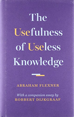 The purple book cover titled The Usefulness of Useless Knowledge by Abraham Flexner.