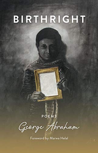 Book cover: portrait of a young man holding a framed, empty picture.