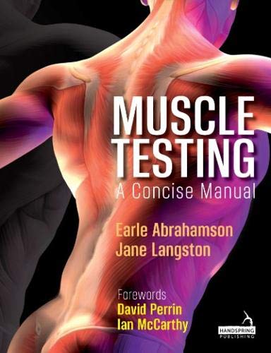 Book cover showing a human anatomical muscle illustration with the title Muscle Testing.