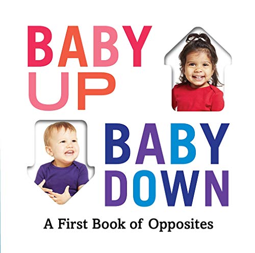 Book cover titled Baby Up, Baby Down with photos of two smiling babies.