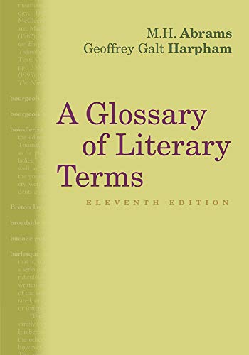 Green book cover with white text: “A Glossary of Literary Terms”, eleventh edition.