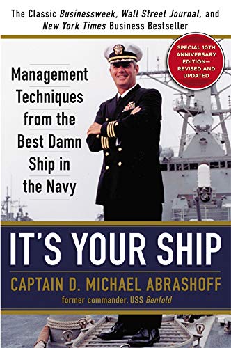 Book cover: Navy captain portrait with a ship in the background.