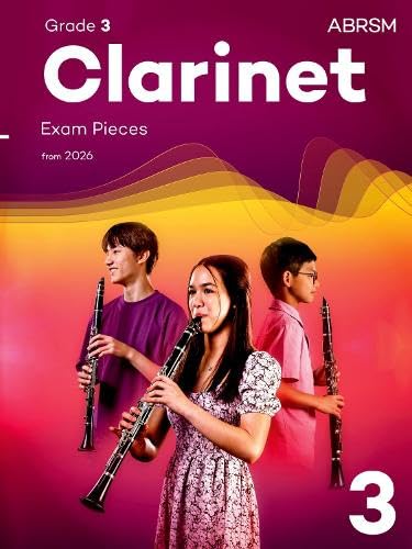 ABRSM clarinet exam pieces book cover with three young musicians.
