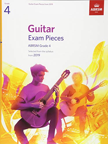 ABRSM Grade 4 Guitar Exam Pieces book cover with guitarists.