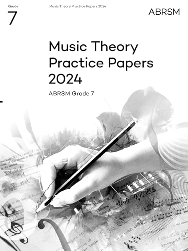 ABRSM Grade 7 Music Theory Practice Papers 2024 cover with hand writing.