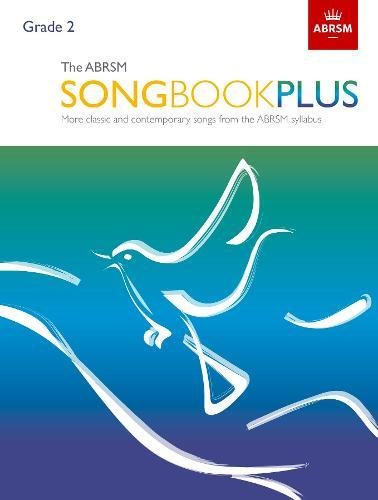 The ABRSM Songbook Plus Grade 2 cover with a white bird on blue gradient.