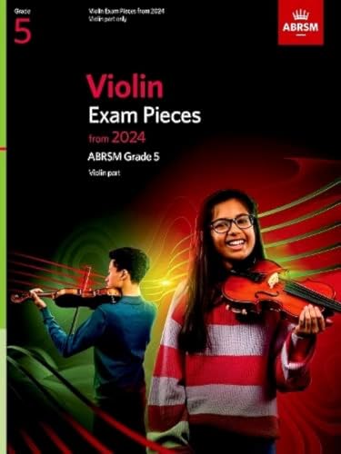 ABRSM Grade 5 violin exam pieces book cover with musicians.