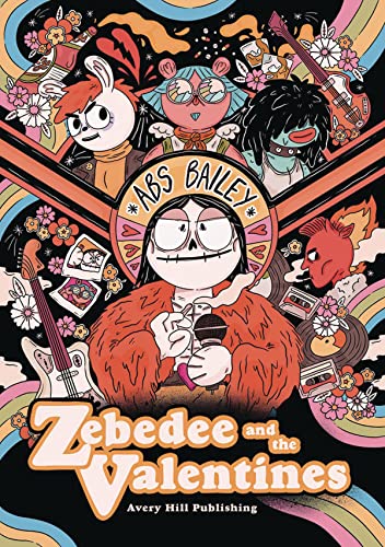 Colorful illustrated book cover featuring cartoon characters and musical instruments.
