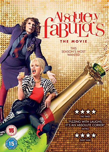 DVD cover for "Absolutely Fabulous: The Movie" featuring two women and champagne.