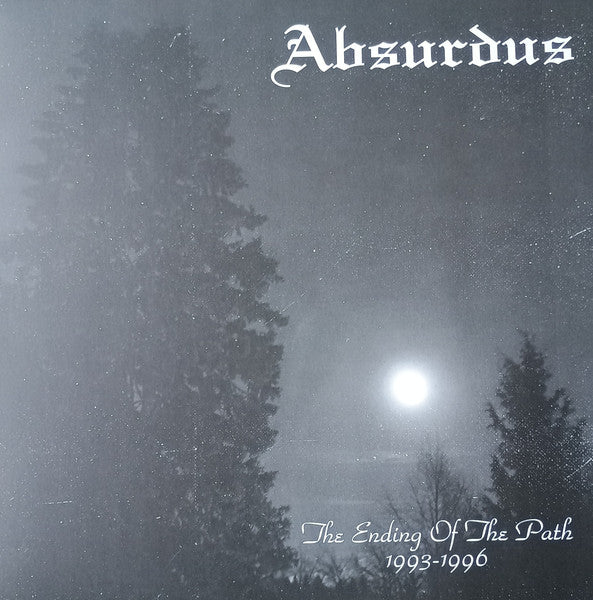 Album cover for Absurdus, featuring a moonlit forest and band logo.