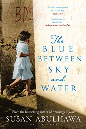 Book cover: girl in blue dress walking past a weathered wall.