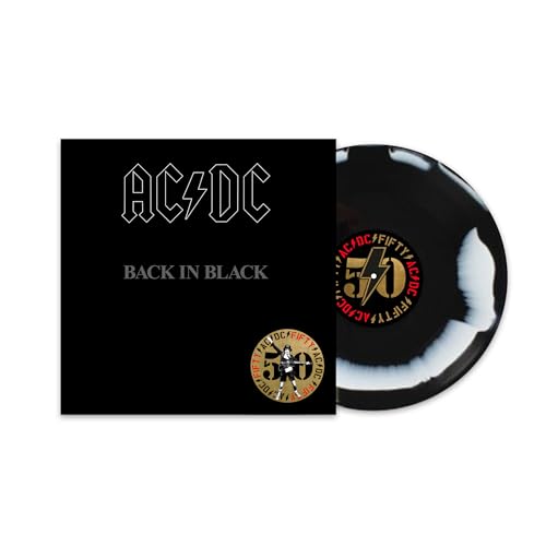 Black vinyl record sleeve and disc with white and gold text and logos.