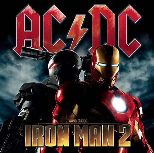 AC/DC “Iron Man 2” vinyl cover featuring two Iron Man suits.