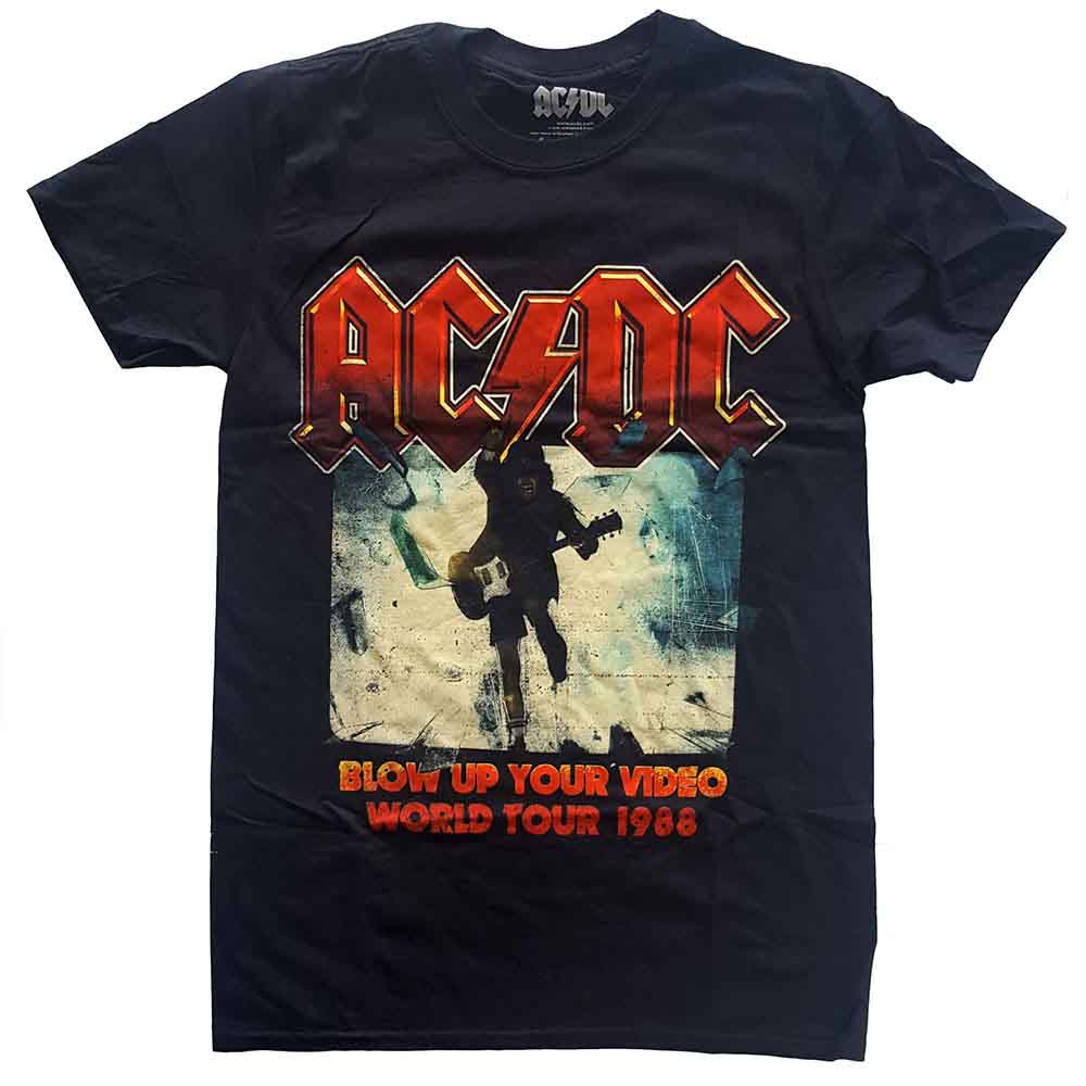 Black AC/DC t-shirt, extra large, featuring “Blow Up Your Video” artwork.