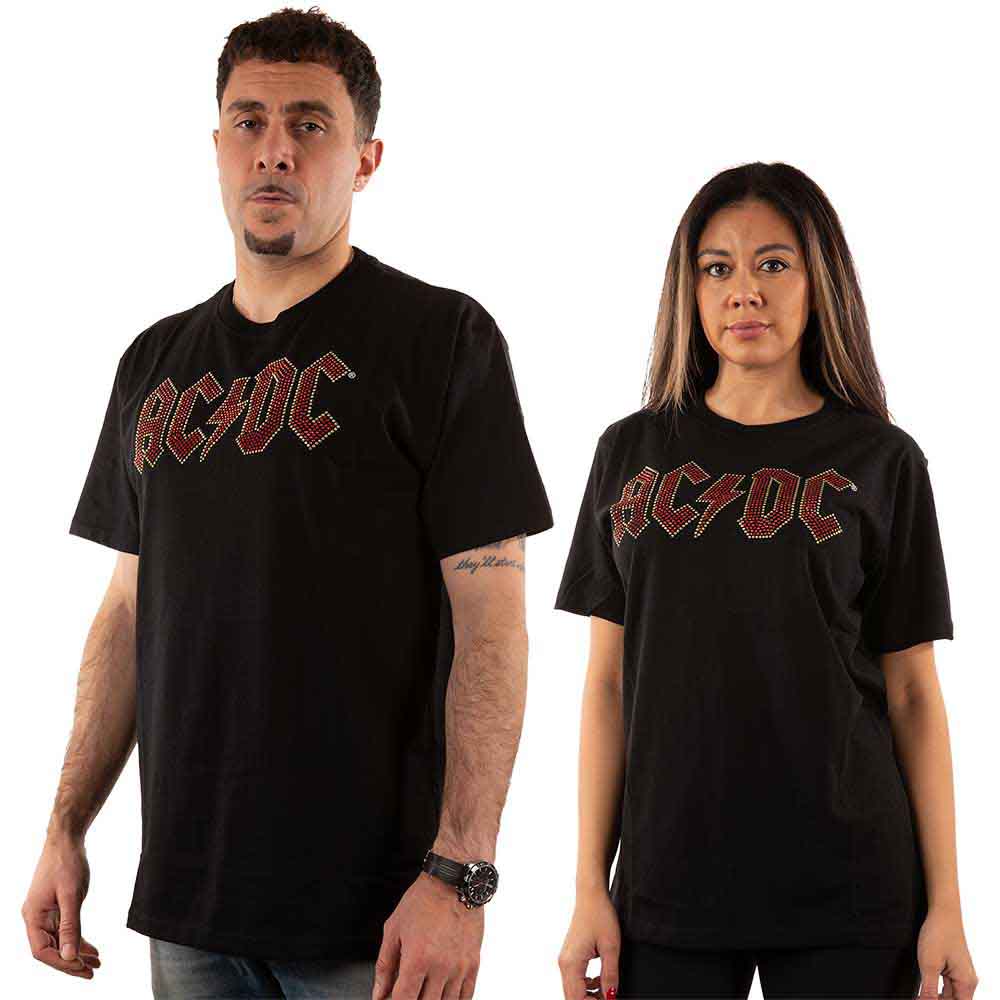 AC/DC logo t-shirt, medium size, full colour with diamante detail.