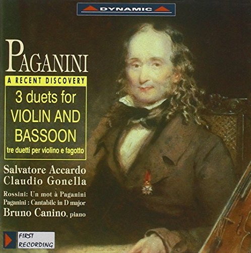 CD cover featuring a portrait of composer Niccolò Paganini and text details.