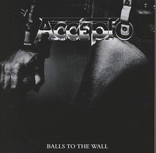 Black and white album cover for Accept's Balls to the Wall.