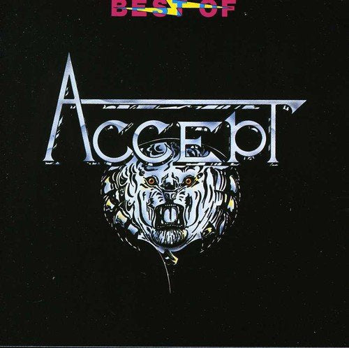 “Accept” album cover featuring a tiger’s face against a black background.