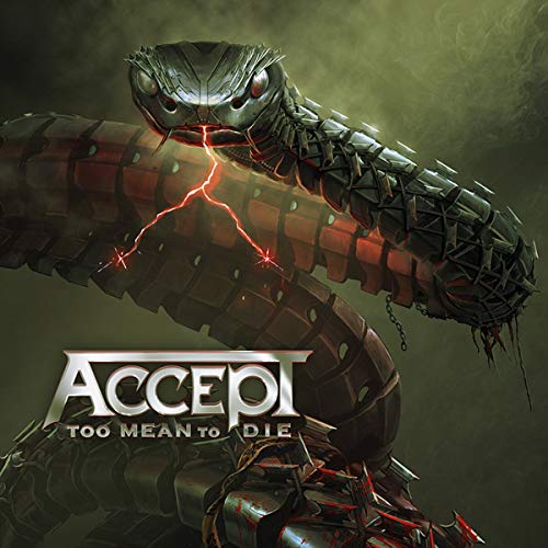 CD cover: metallic snake with lightning, band name "Accept" and album title.