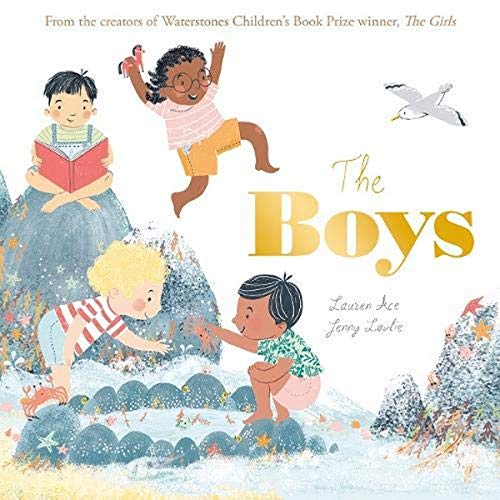Illustration of four children playing outdoors with the book title "The Boys".