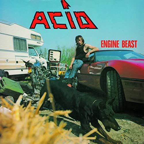 Album cover: man, dog, cars, and RV in a rural setting.