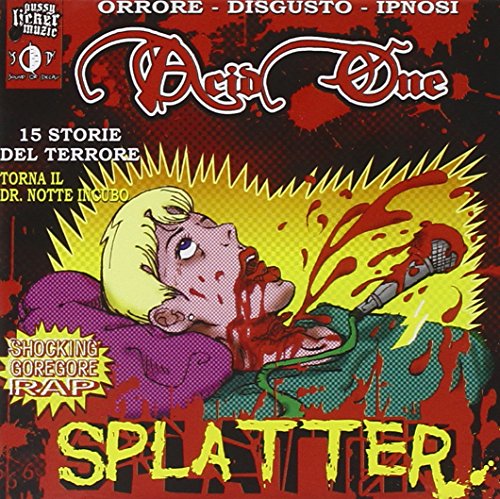 CD cover for "Acid One - Splatter" with graphic, violent imagery.
