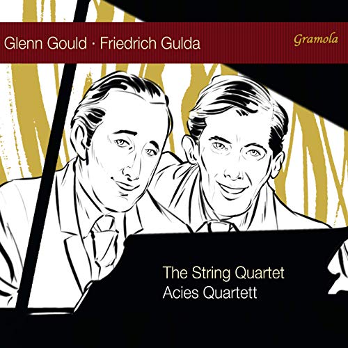 CD cover featuring black and white illustrations of Glenn Gould and Friedrich Gulda.