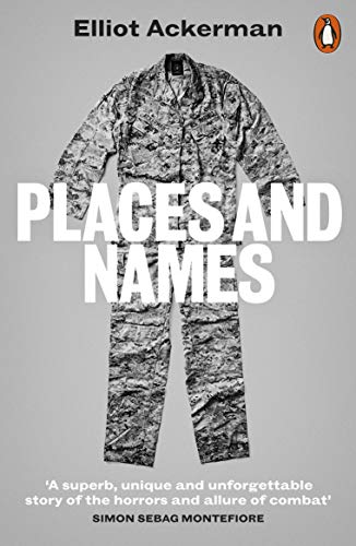 Book cover: military uniform with title “Places and Names” in white text.