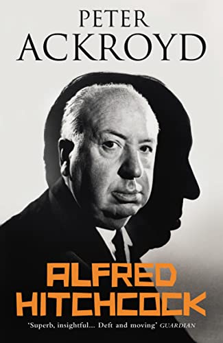 Book cover featuring a black and white portrait of Alfred Hitchcock.