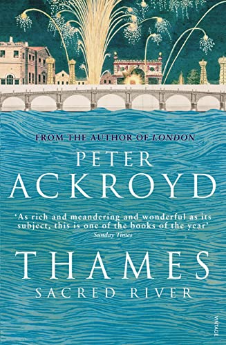 Book cover showing a river with a bridge, buildings, and fireworks in the background.