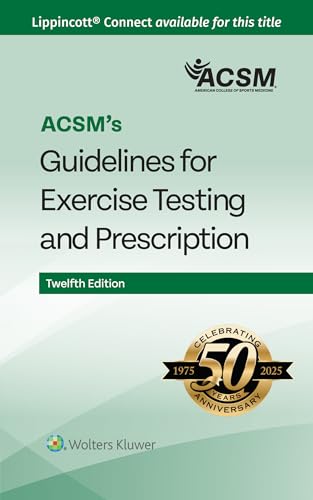 Book cover for ACSM's Guidelines for Exercise Testing and Prescription, Twelfth Edition.