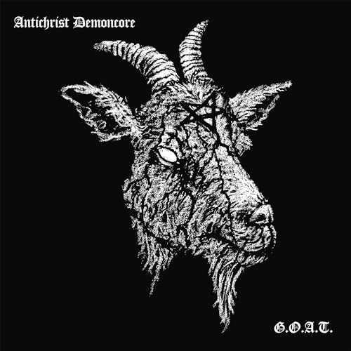 Black and white CD cover with a distressed goat head illustration.
