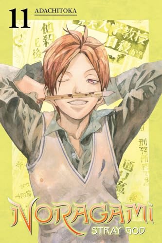 Noragami Volume 11 cover: young man with a knife in his mouth.